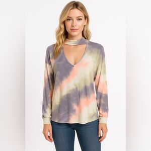 Bibi tie dye bright slouchy top